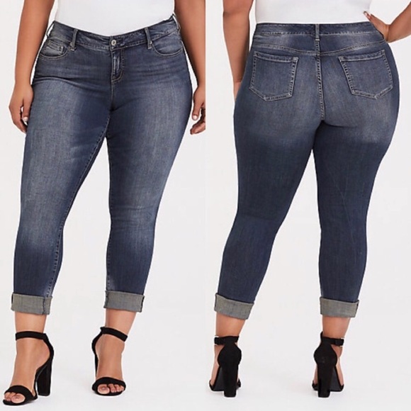 torrid Denim - Torrid Premium Stretch Medium Wash Boyfriend Jeans